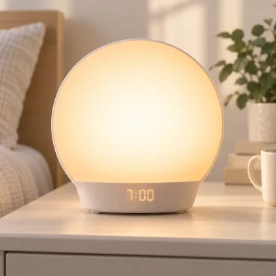 Illuminated sunrise alarm clock